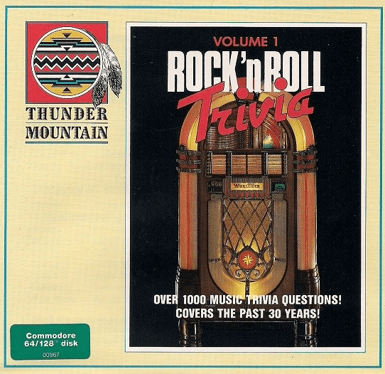 Rock n Roll Trivia box art for Commodore 64